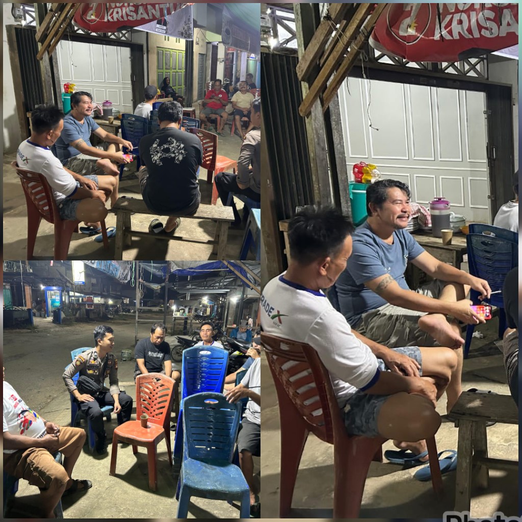 Patroli malam , Polsek Mempawah Hulu ajak warga sompak jaga Kamtibmas.