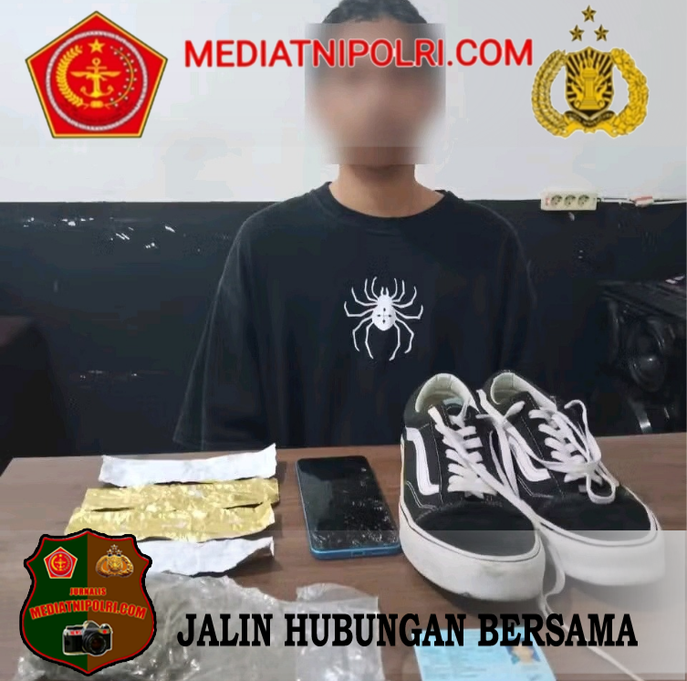 Satuan Satres narkoba Polres Bitung, Telah Mengamankan Tersangka, TMJK alias Khezi, 23 tahun, Pemilik Narkotika Jenis Ganja.