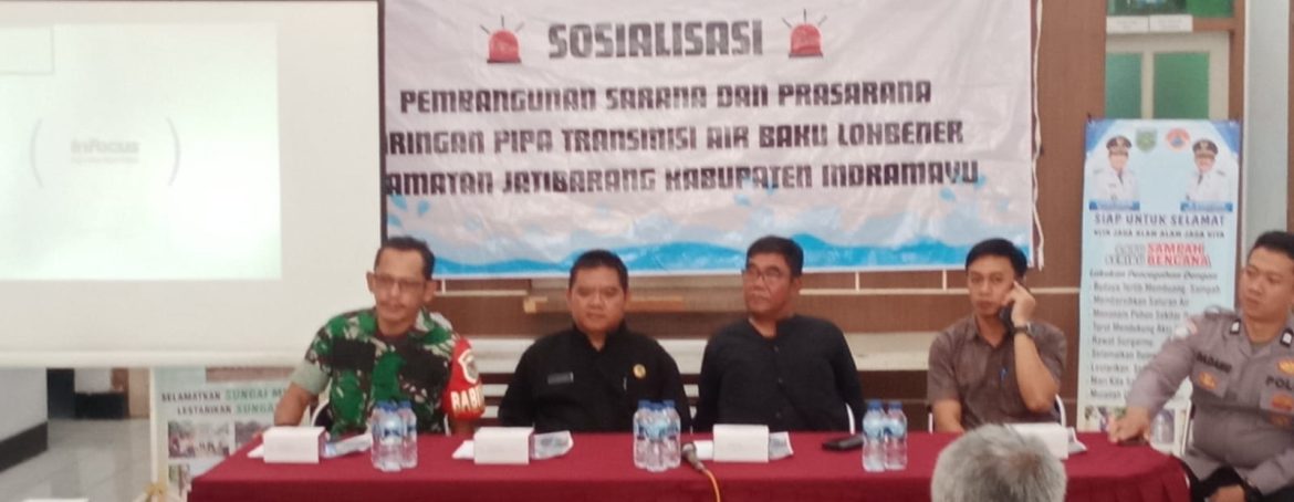 Babinsa Koramil 1601 Indramayu Lakukan Sosialisasi Pembangunan Sarana dan Prasarana Jaringan Pipa Transmisi Air Baku Lobener
