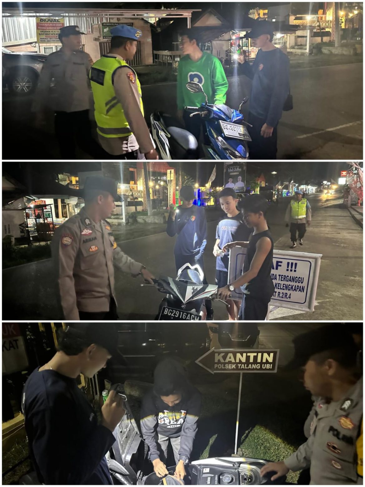 CIPTAKAN SITUASI KAMTIBMAS YANG KONDUSIF, POLSEK TALANG UBI GELAR KRYD