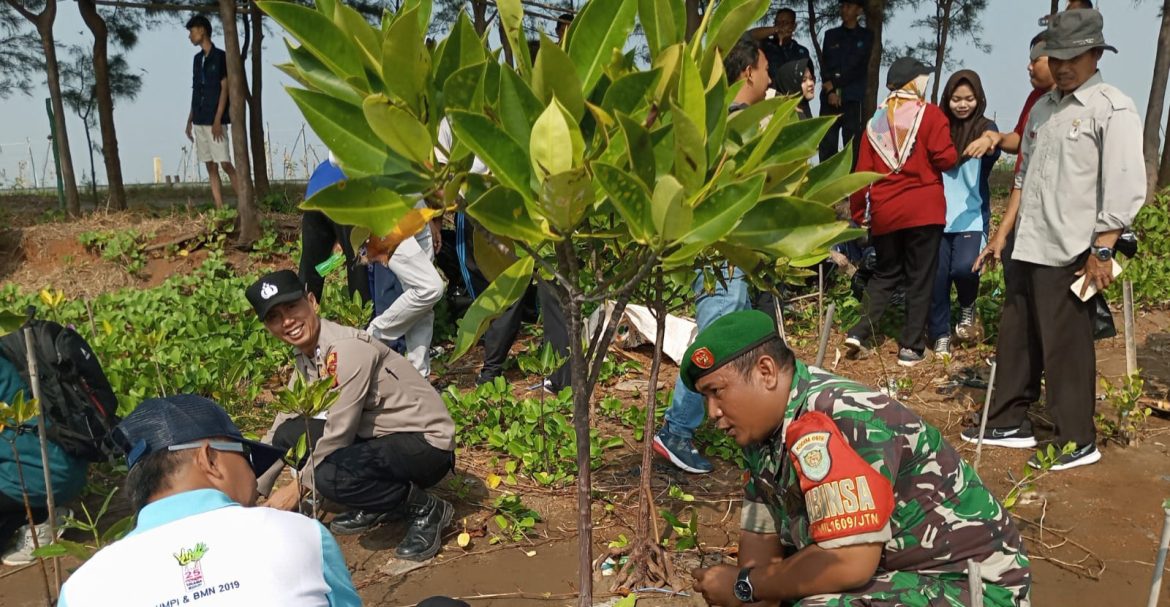 Pemberian Materi Wawasan Ekologi Mencintai Alam Pada MPLS SMAN 1 Indramayu Dengan Penanaman Pohon Mangrove