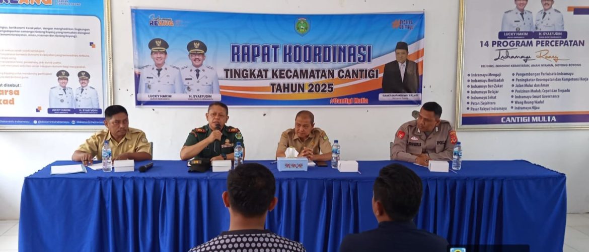 Danramil 1602 Sindang Indramayu Menghadiri Rapat Koordinasi Persiapan HUT RI Ke-80 Proklamasi Kemerdekaan Republik Indonesia 