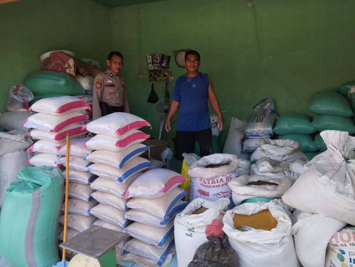 Unit Intelkam Polsek Rambutan Monitoring Pulbaket serta Pengecekan Standar Mutu Beras