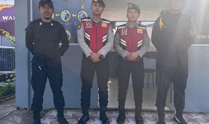 Perkuat Keamanan, Sat Samapta Polres Banyuasin Patroli ke Lapas Kelas IIA Banyuasin