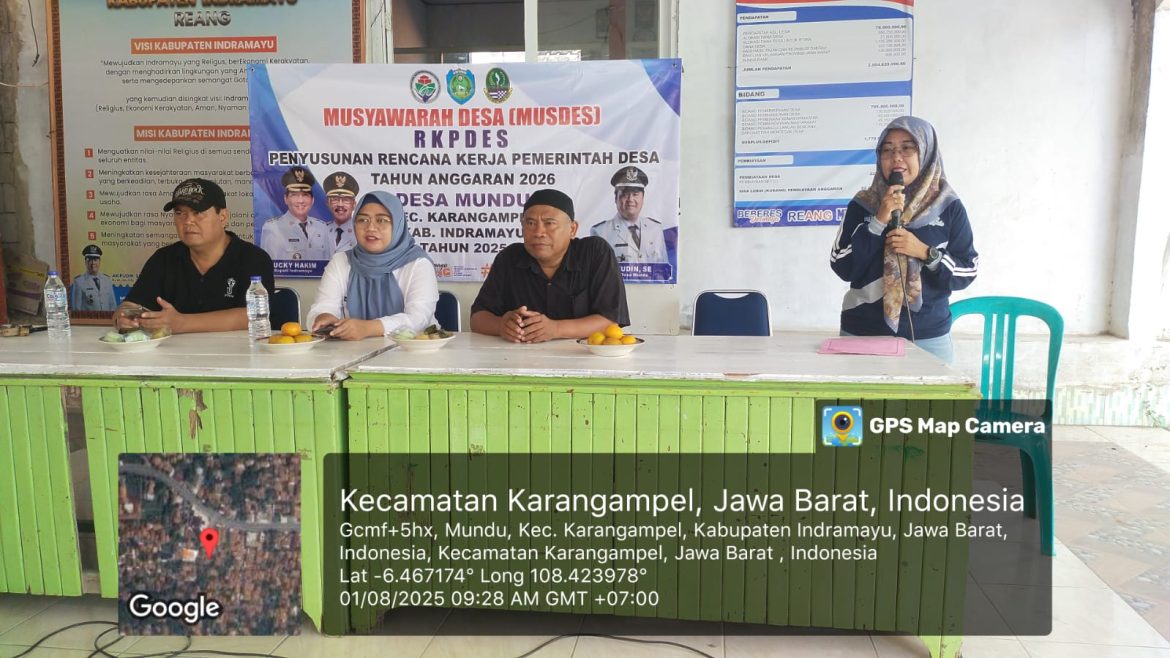 Babinsa Koramil 1608 Karangampel Indramayu Hadiri Kegiatan Musyawarah Desa Penyusunan Rencana Kerja Pemerintahan Desa (RKPDes) tahun 2026