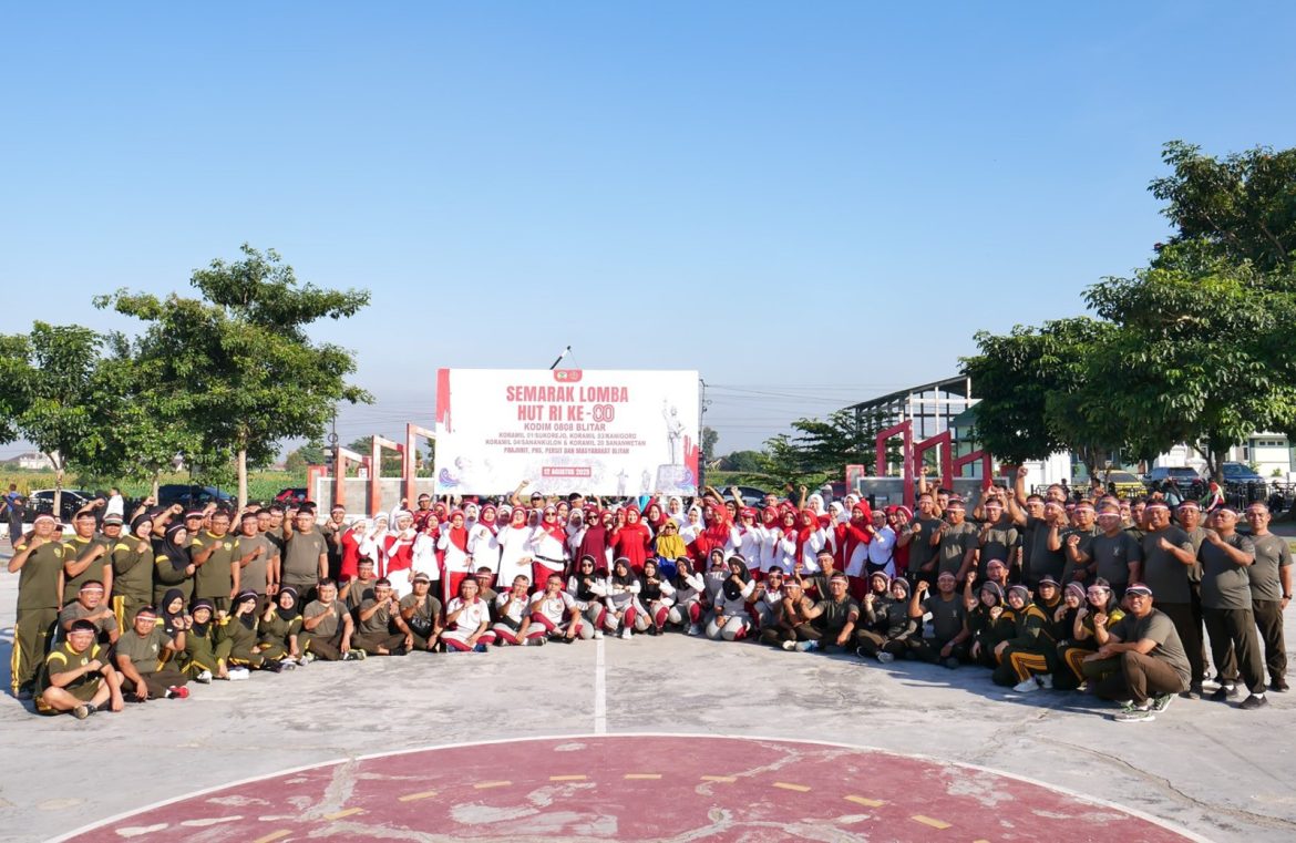 Guyub Rukun Kompak Dan Gembira, Kodim 0808 Meriahkan Lomba Menyambut HUT RI Ke 80 Di Blitar