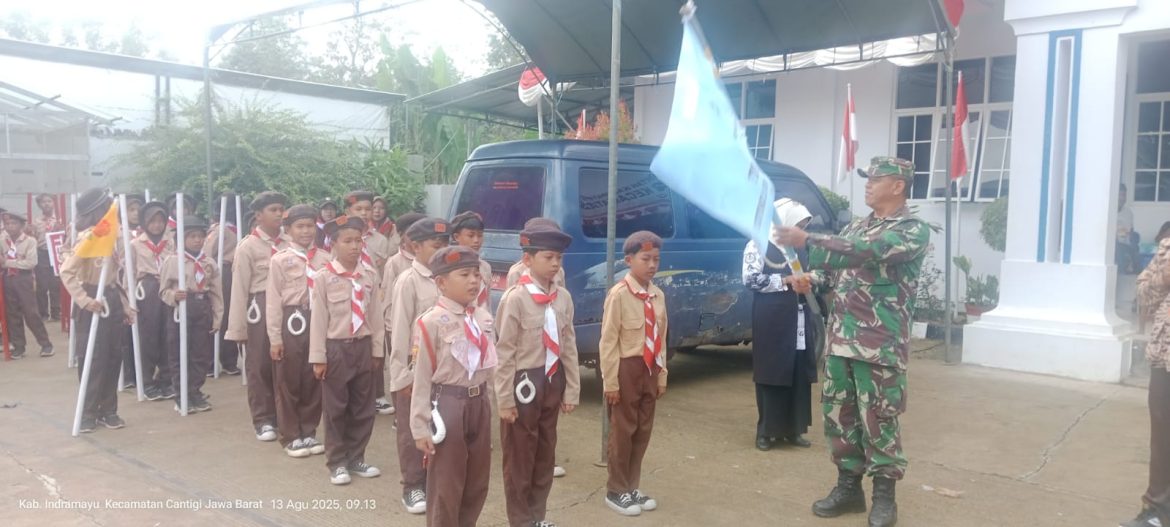 Peringati HUT RI KE-80, Danramil 1602 Sindang Indramayu Buka Lomba Hiking Pramuka Tingkat Kecamatan Cantigi