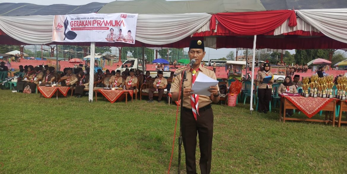 Koramil 1601 Indramayu Menghadiri Upacara HUT Pramuka Ke 64 Tahun 2025 Kwartir Ranting Gerakan Pramuka Indramayu