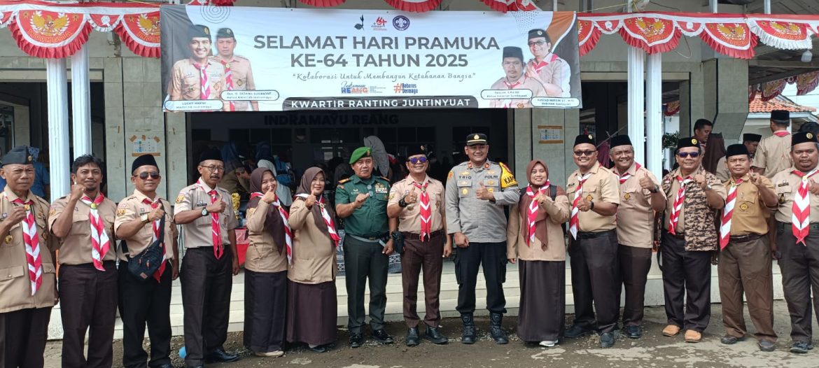 Danramil 1609 Juntinyuat Indramayu Laksanakan Upacara Hari Pramuka Ke-64 Tahun 2025 Tingkat Kecamatan
