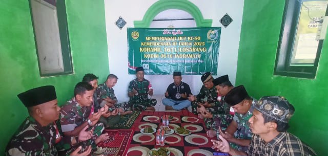 Koramil 1611 Losarang Indramayu Menggelar Do’a Bersama Dengan Para Tokoh Agama dan Masyarakat