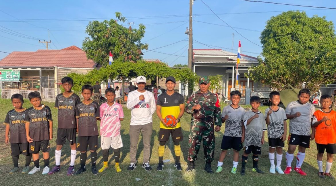 Meriahkan HUT RI Ke-80, Koramil 1601 Indramayu Monitoring Kegiatan Turnamen Mini Soccer Kuwu Cup 