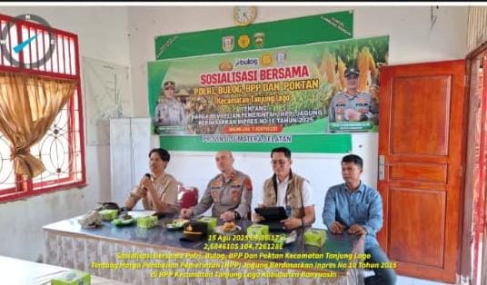 Kapolsek Tanjung Lago Menghadiri Sosialisasi Harga Pemerintah untuk Jagung Bersama Bulog Dan Kelompok Tani