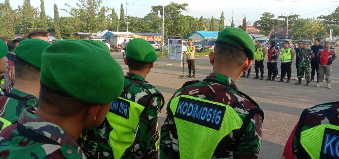 Anggota Kodim 0616 Indramayu Melaksanakan Kegiatan Apel Gabungan Dan Pengamana Dalam Rangka “Even Story Indramayu V4 Konser NDX AK”