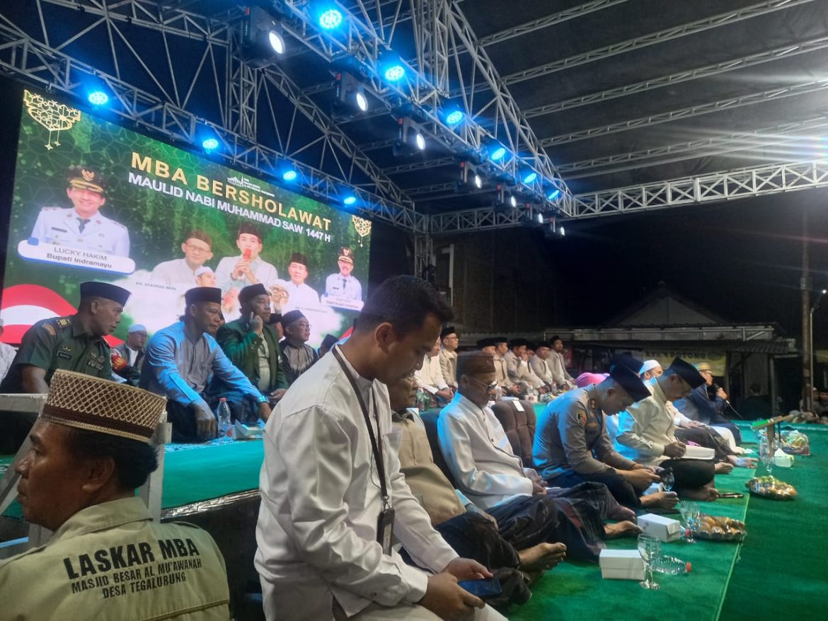 Danramil 1601 Indramayu Menghadiri Acara Maulid Nabi Muhammad di Masjid Al-Muawanah