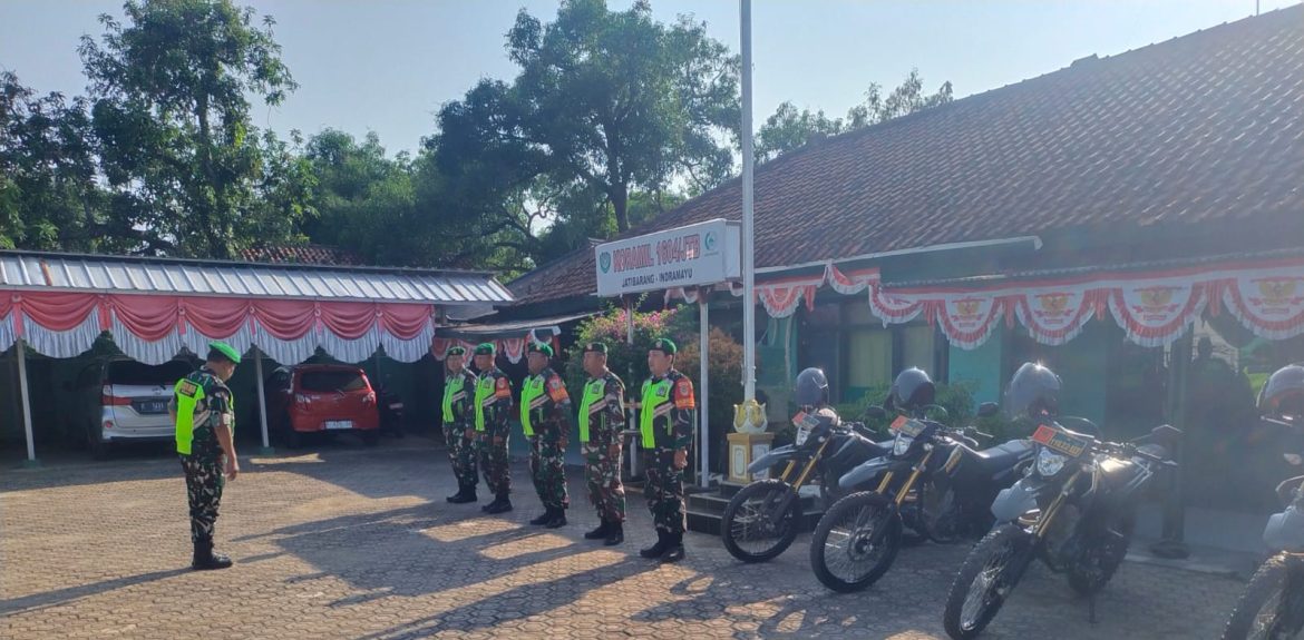 Perkuat Sinergitas Forkopimcam, Personil Koramil 1604 Jatibarang Indramayu Menggelar Kegiatan Apel Siaga III 