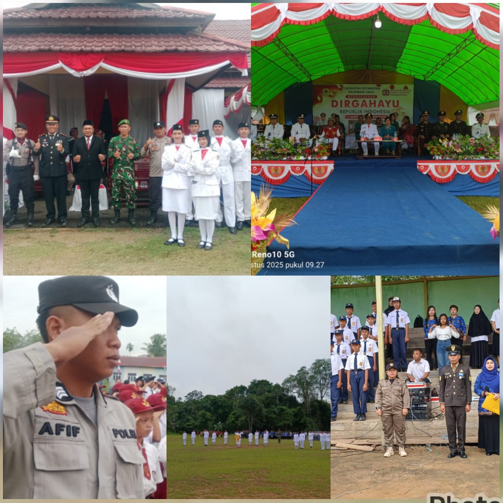 Polsek Jajaran Polres Melawi Mengikuti Upacara HUT RI ke-80