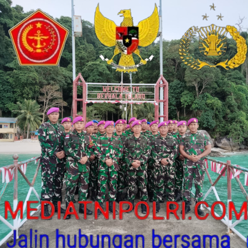 Danpasmar 1 Kunjungi Prajuritnya Yang Berjaga di Pulau Berhala