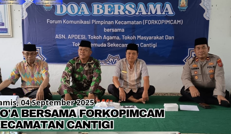 Koramil 1602 Sindang Indramayu Bersama Forkopimcam Menggelar Do’a Bersama Untuk Menjaga Persatuan NKRI 