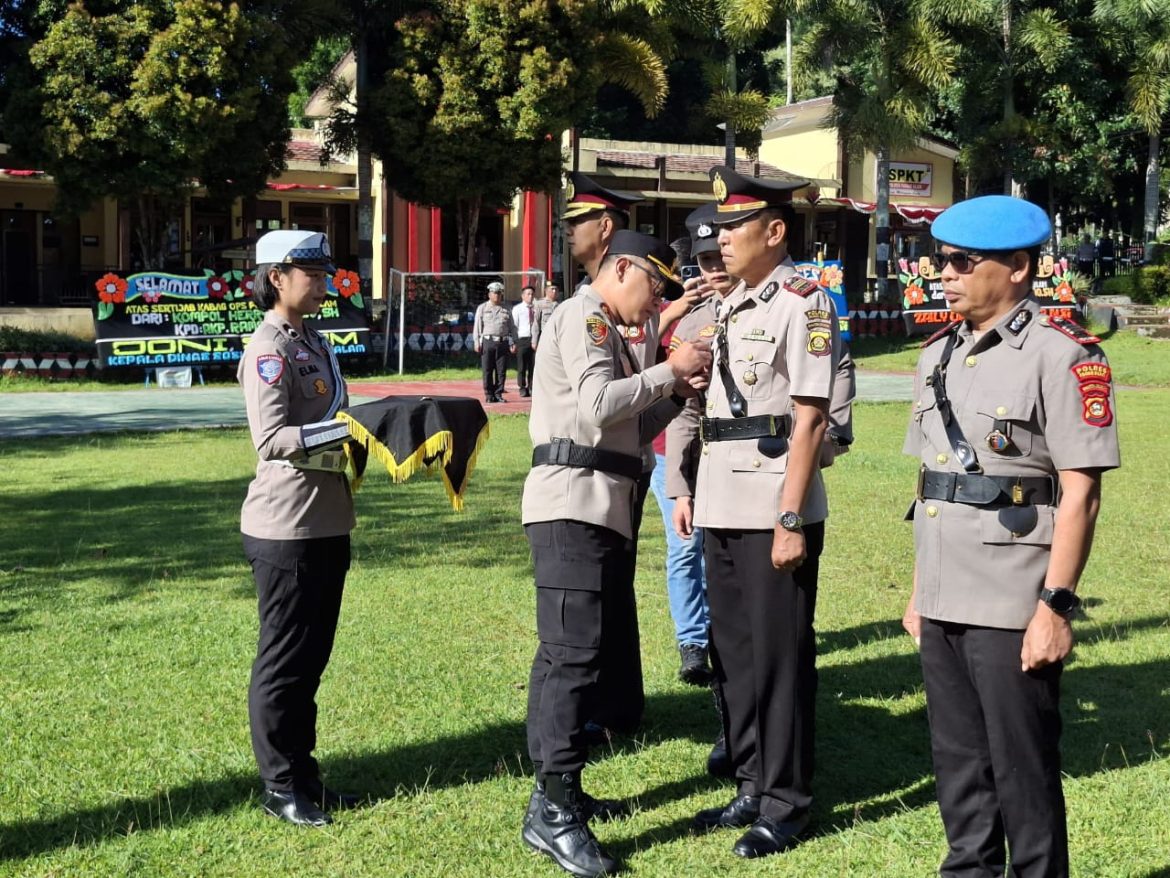 Polres Pagar Alam Gelar Mutasi dan Promosi Jabatan Para Pejabat Utama serta Kapolsek