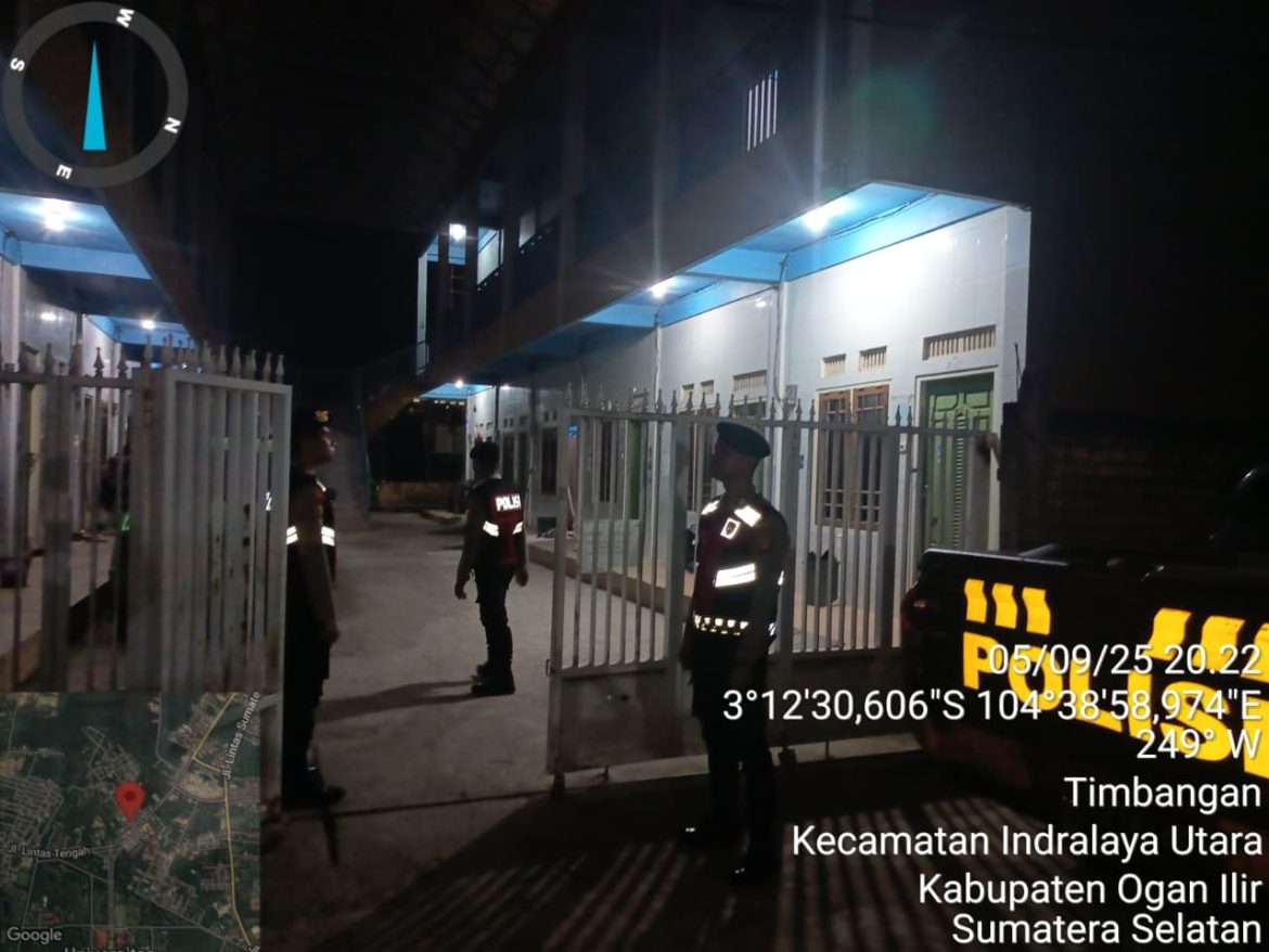 Antisipasi Tindakan Pencurian Sepeda Motor, Patroli Presisi Sat Samapta Polres Ogan Ilir Intens Lakukan Patroli Di Kost Mahasiswa