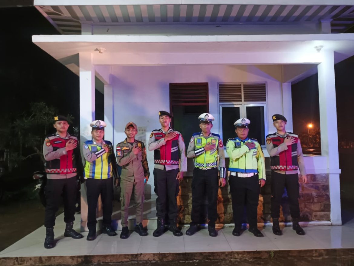 Polres Banyuasin Gelar Patroli Malam Obyek Vital Di kawasan Pemerintahaan