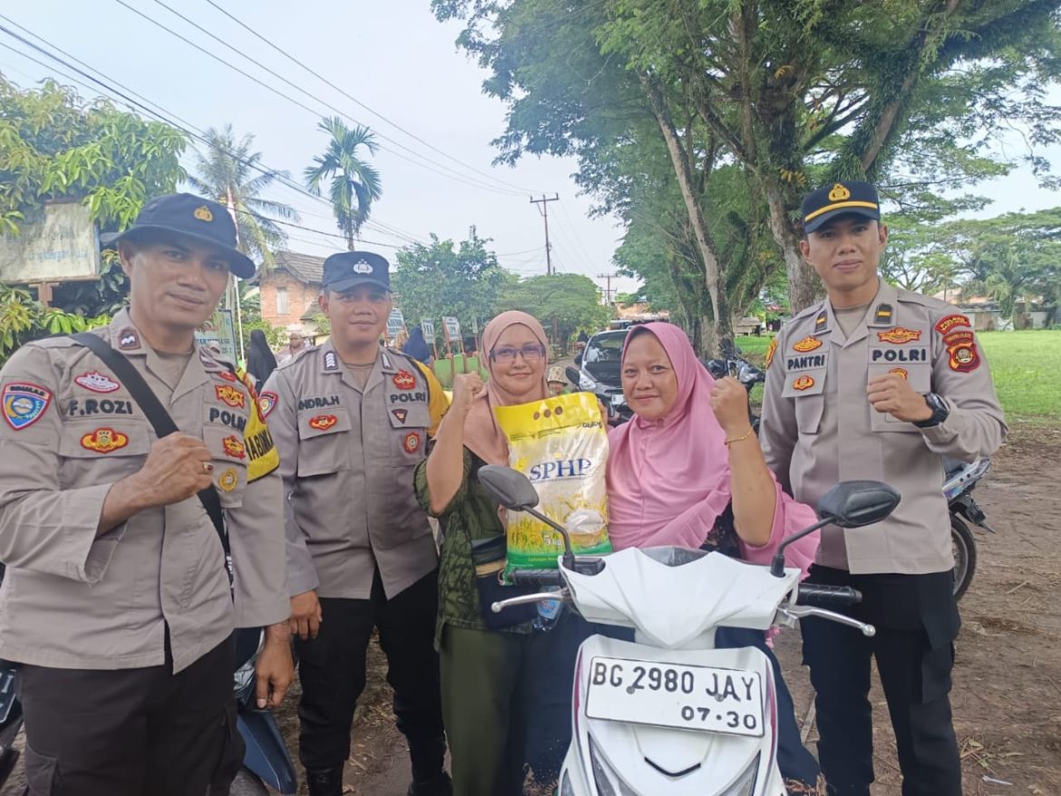Polres Mariana Gelar Gerakan Pangan Murah 10 Ton Beras Ludes Terjual