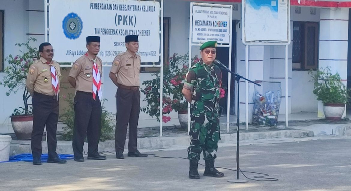 Danramil 1603 Lohbener IndramayuKapten Inf Sudiyanto Melaksanakan Apel Koordinasi Tingkat Kecamatan Lohbener