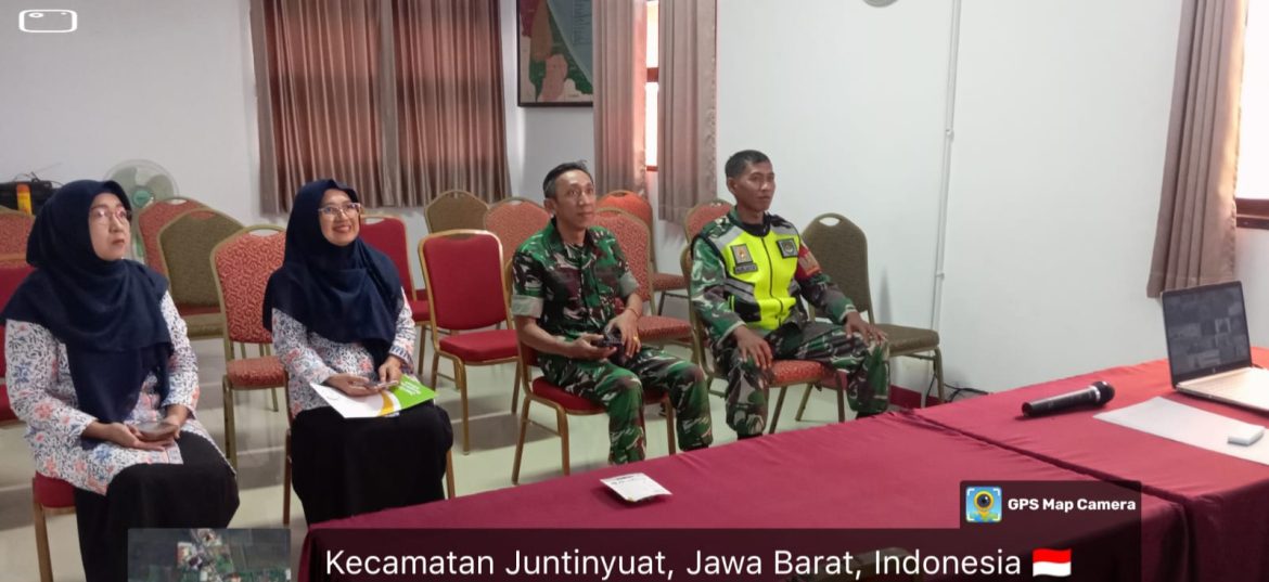 Koramil 1609 Juntinyuat Menghadiri Kegiatan Vicon Rakor Percepatan Penuntasan TBC Dan Eliminasi TBC