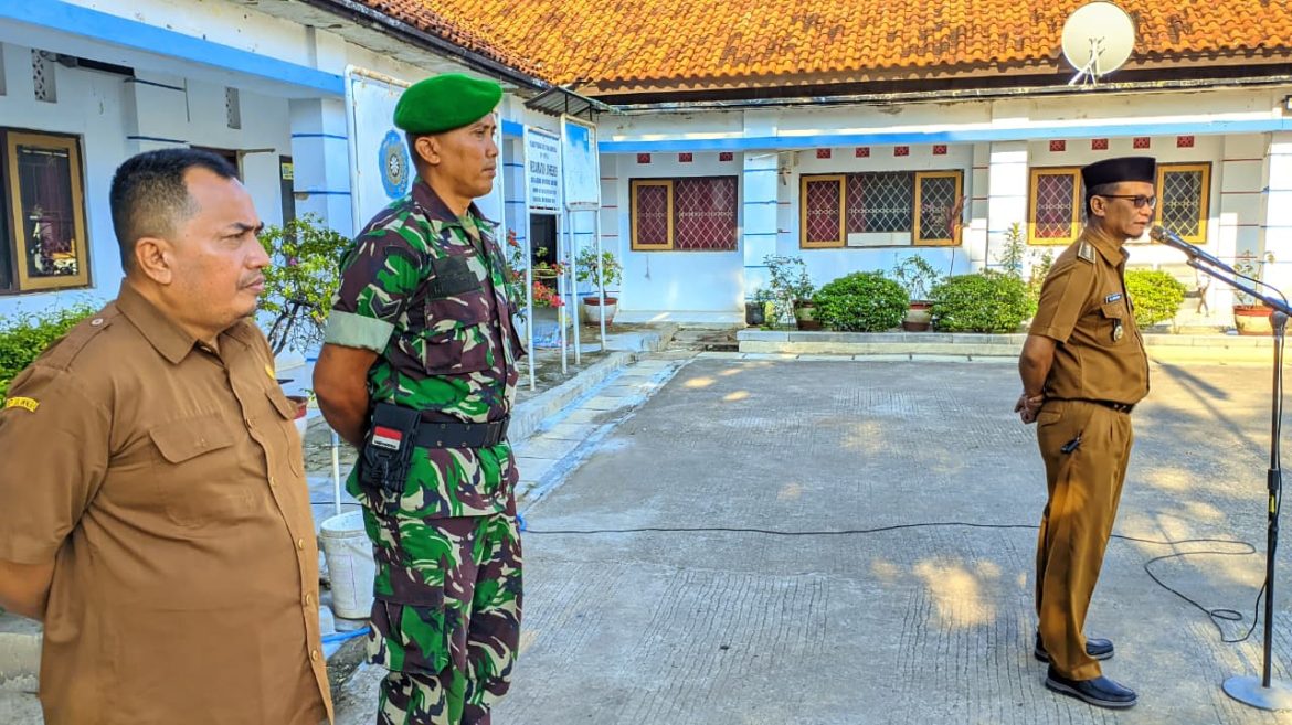 Babinsa Koramil 1603 Lohbener Indramayu Hadiri Apel Kordinasi tingkat kecamatan Lohbener