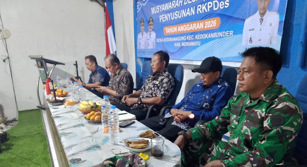 Koramil 1608 Karangampel Indramayu Menghadiri Musyawarah Desa Penetapan Rencana Kerja Pemerintah Desa 2026  