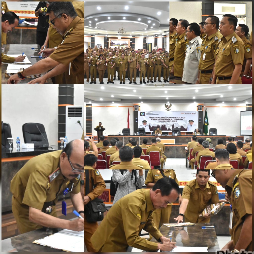 Pacu Kinerja OPD Hingga 2029, Kepala OPD di Pemkab Sintang Teken Perjanjian Dihadapan Bupati Sintang