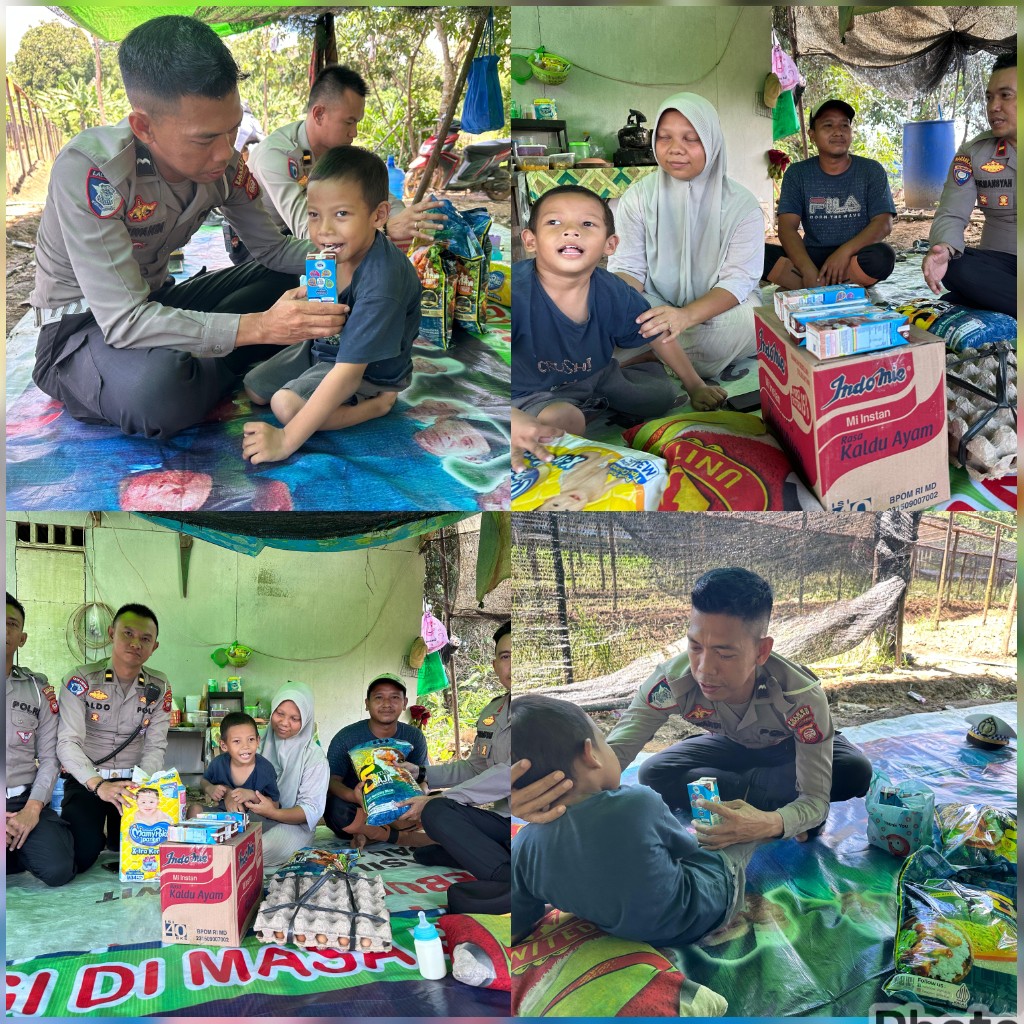 Polantas Sekadau Menyapa, Berbagi Kasih dengan Anak Disabilitas di Dusun Pangkin