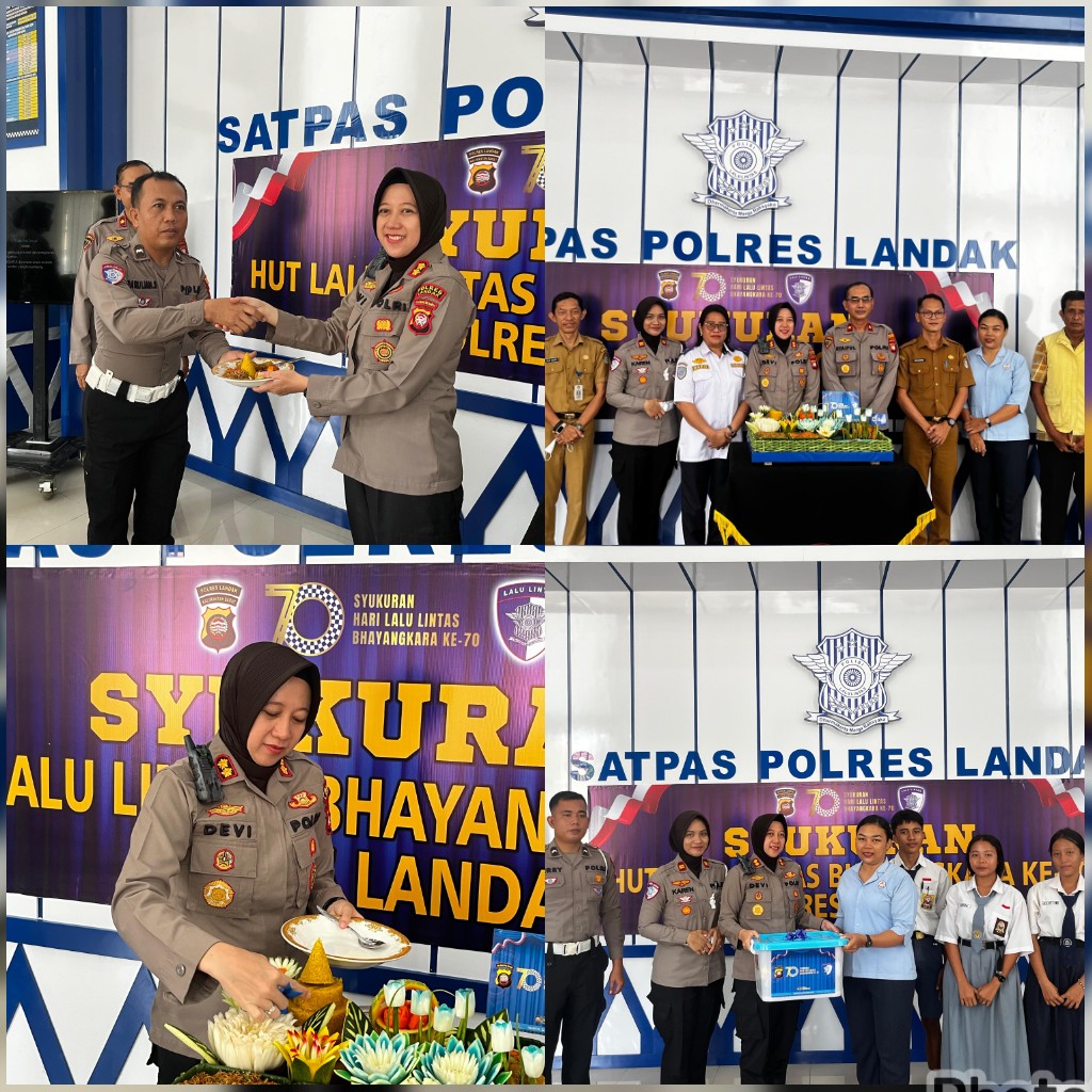 HUT Lalu Lintas Bhayangkara ke-70 di Polres Landak, Wujud Kebersamaan dan Kepedulian Sosial
