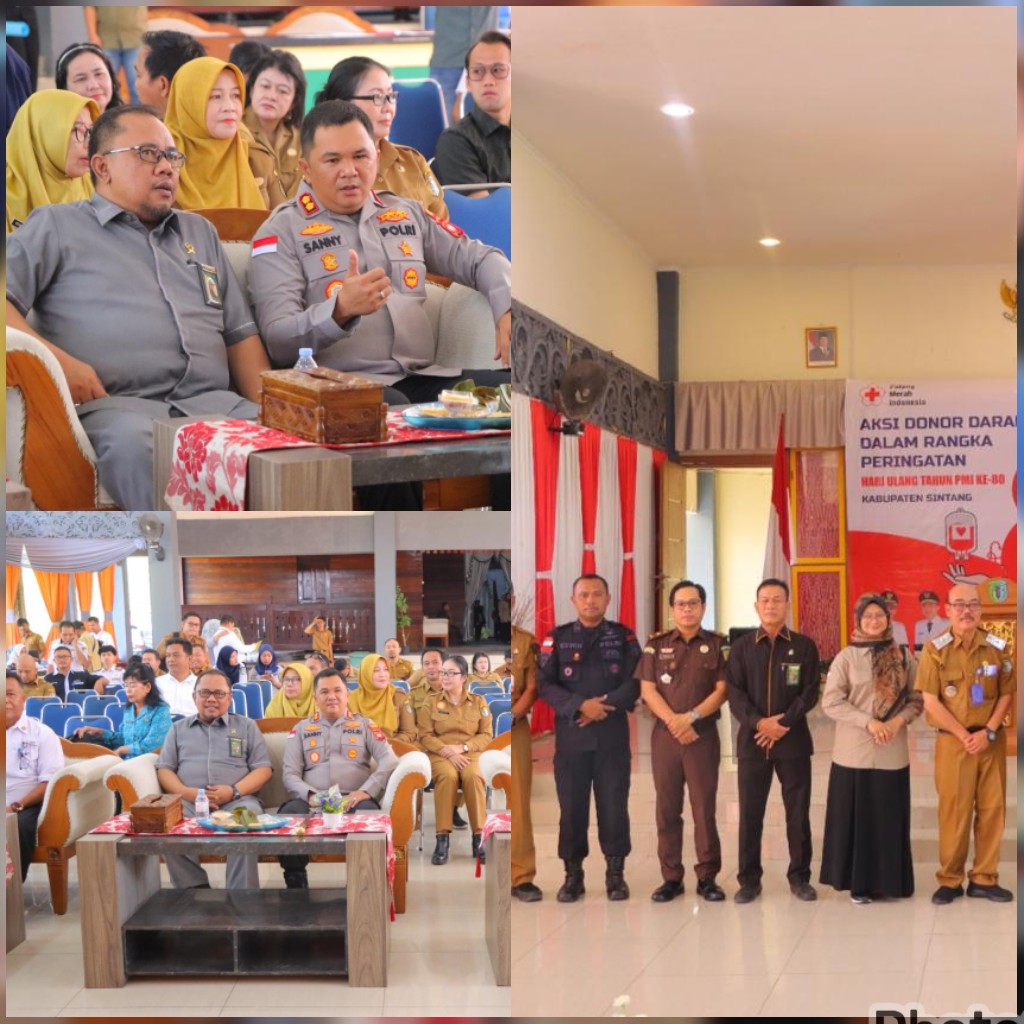 Kapolres Sintang Hadiri Peringatan Hari Jadi PMI Ke-80