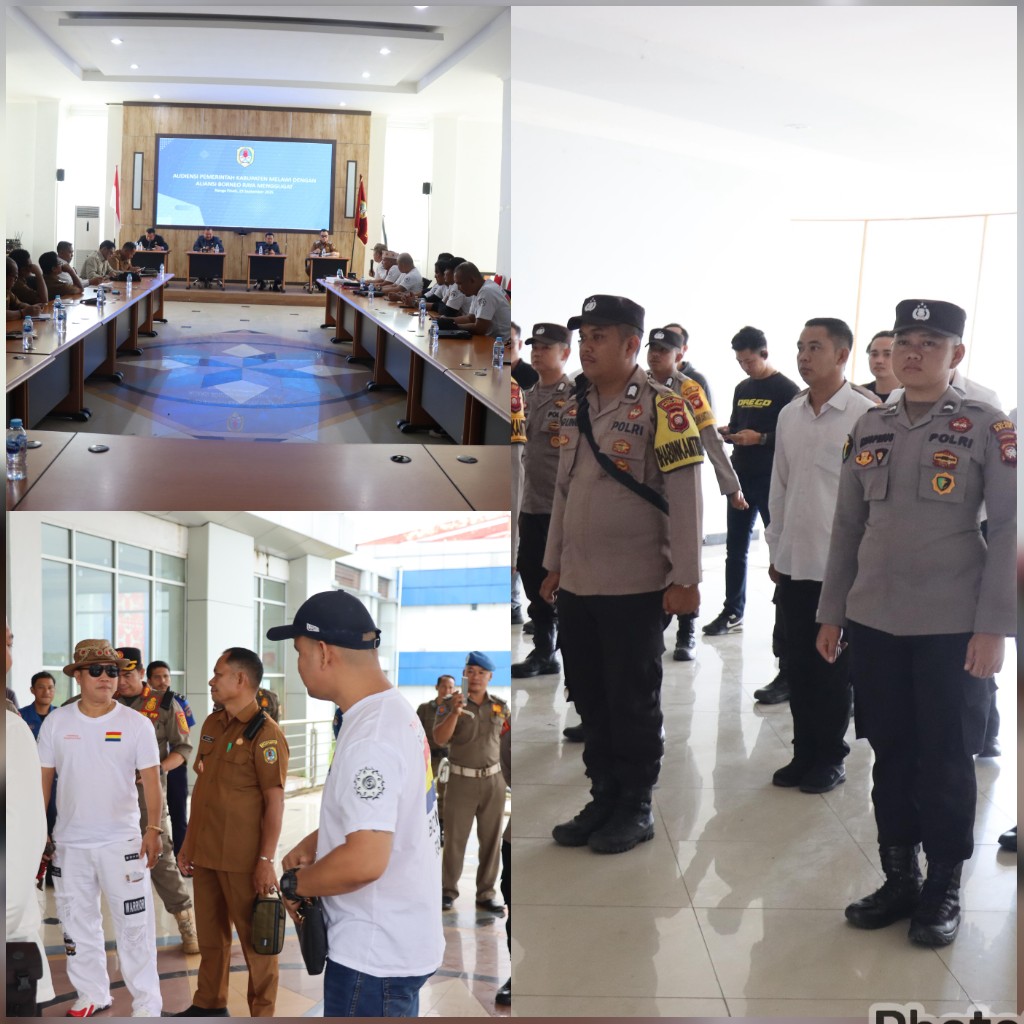 Polres Melawi Lakukan Pengamanan Audiensi Pemerintah Kabupaten Melawi dengan Aliansi Borneo Raya Mengugat
