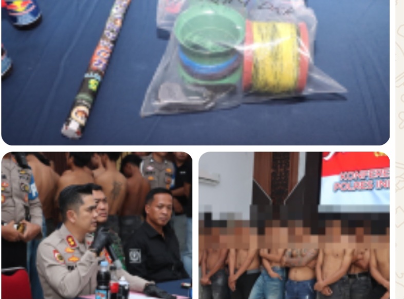 Polres Indramayu Berhasil Amankan 58 Orang Diduga Anarko Saat Patroli Gabungan Jelang Unjuk Rasa