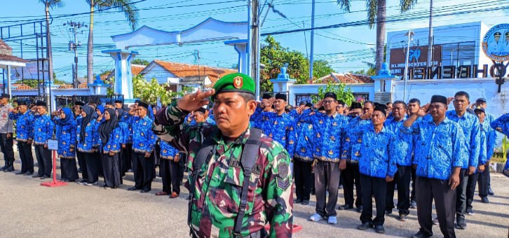 Babinsa Koramil 1603 Lohbener Indramayu Melaksanakan Upacara Peringatan Hari Kesaktian Pancasila Tahun 2025 Tingkat Kecamatan
