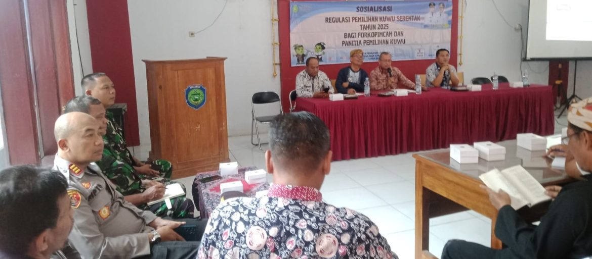 Danramil 1605 Sukagumiwang Hadiri Sosialisasi Regulasi Pemilihan Kuwu Serentak Tahun 2025 Bagi Forkopimcam dan Panitia Pemilihan Kuwu