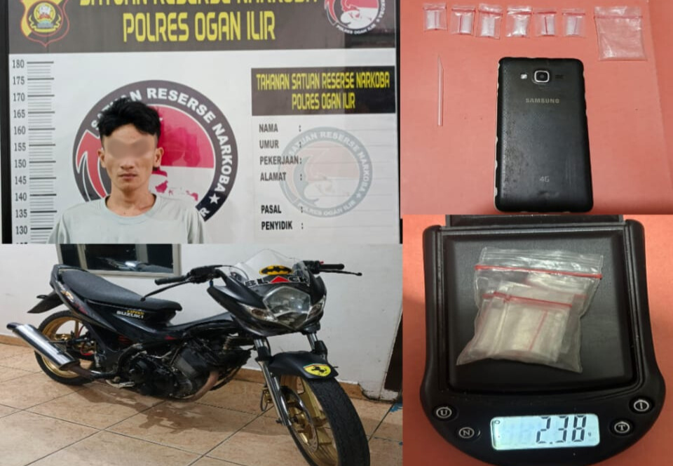 Pengedar Narkoba di Tanjung Raja, Ogan Ilir Di Tangkap