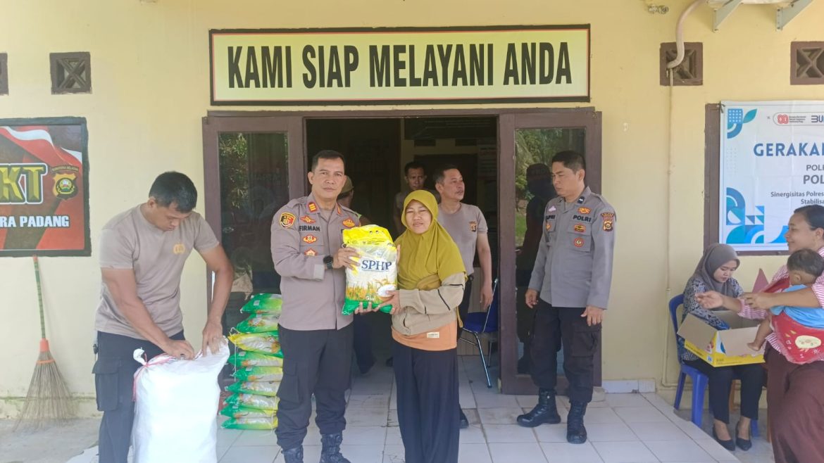 Gerakan Pangan Murah Polsek Muara Padang Sukses Distribusikan 8 Ton Beras ke Masyarakat