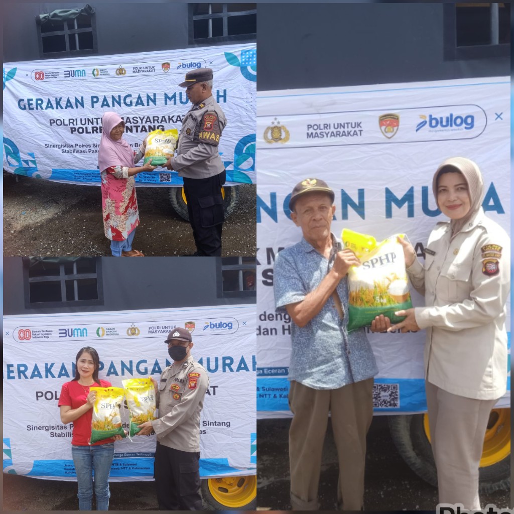 Polres Sintang Gelar Gerakan Pangan Murah, di Sungai Durian