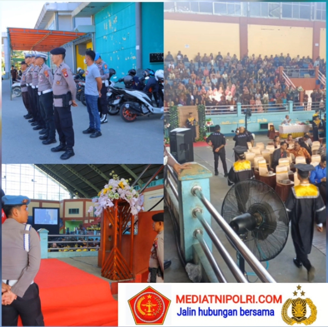 Polres Sintang Terjunkan Personel Dalam Pengamanan Acara Wisuda Universitas Kapuas Sintang Ke-XXII