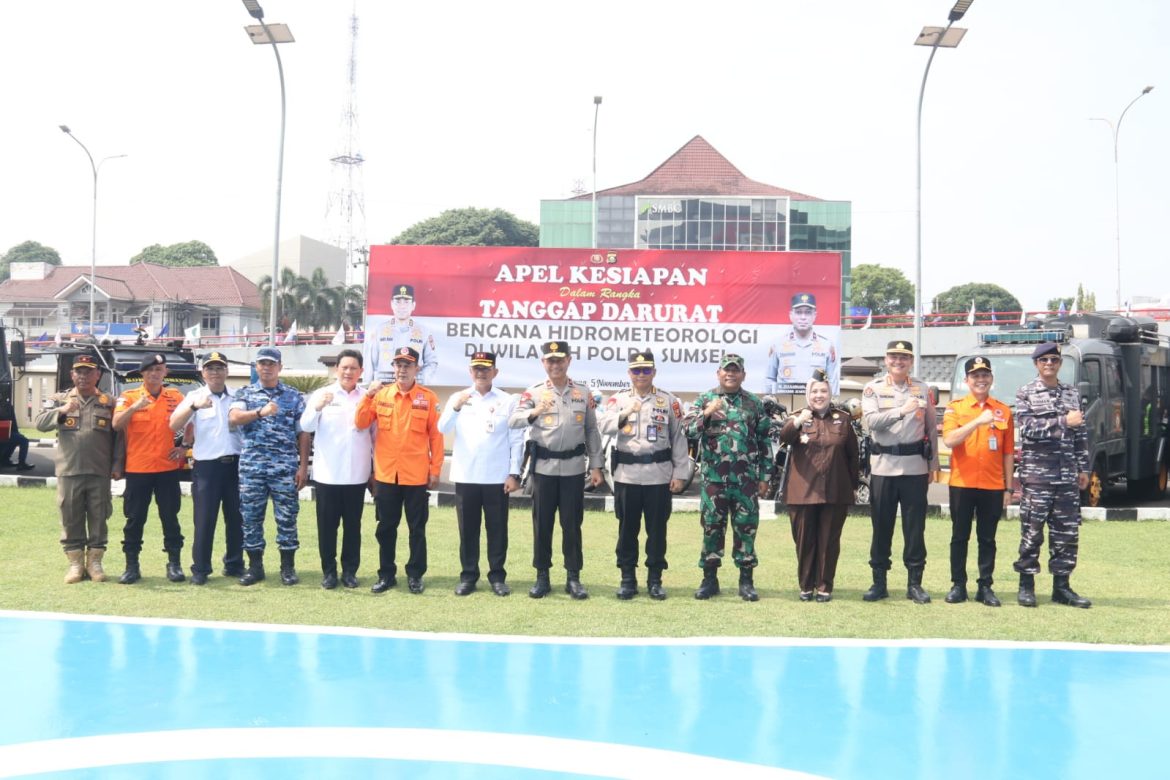 Antisipasi Puncak Bencana, Kolaboratif Polda dan Pemprov Sumsel Gelar Apel Siaga Hidrometeorologi