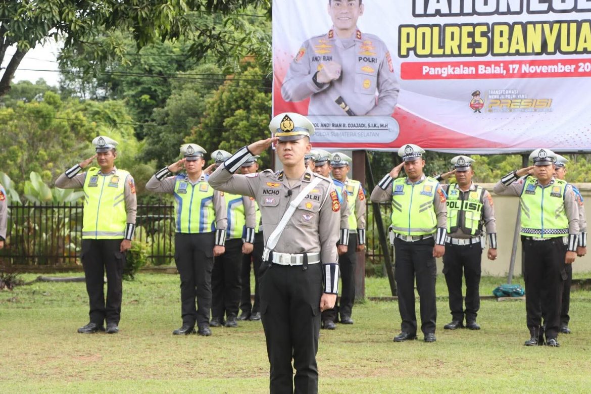 Gelar Apel, Operasi Zebra Musi – 2025 Polres Banyuasin Resmi Dimulai