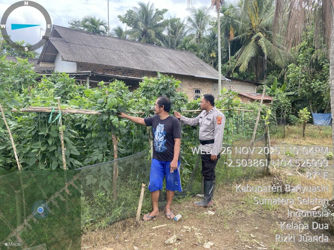 Bhabinkamtibmas Polsek Pulau Rimau Dukung Swasembada Pangan Nasional