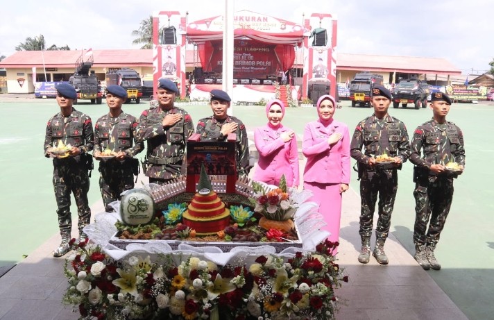 Kapolda Sumsel Pimpin Syukuran HUT Ke-80 Brimob di Mako Satbrimob Palembang