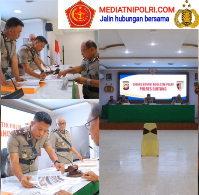 Polres Sintang Gelar Sidang Komisi Kode Etik Polri terhadap Personel yang Mangkir Tugas Sejak April 2025