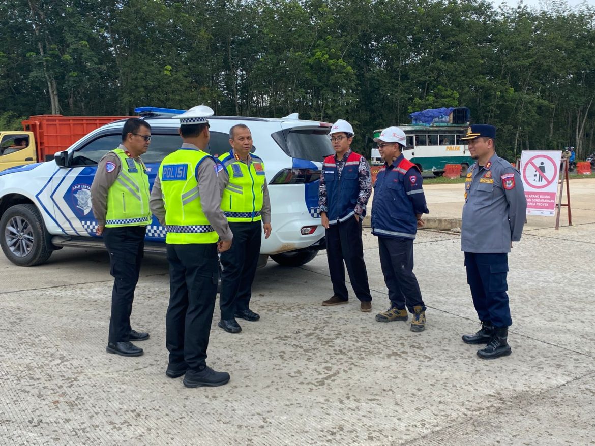 Antisipasi Arus Mudik, Sat Lantas Polres Banyuasin Gelar Pengecekan Infrastruktur Jalan Tol
