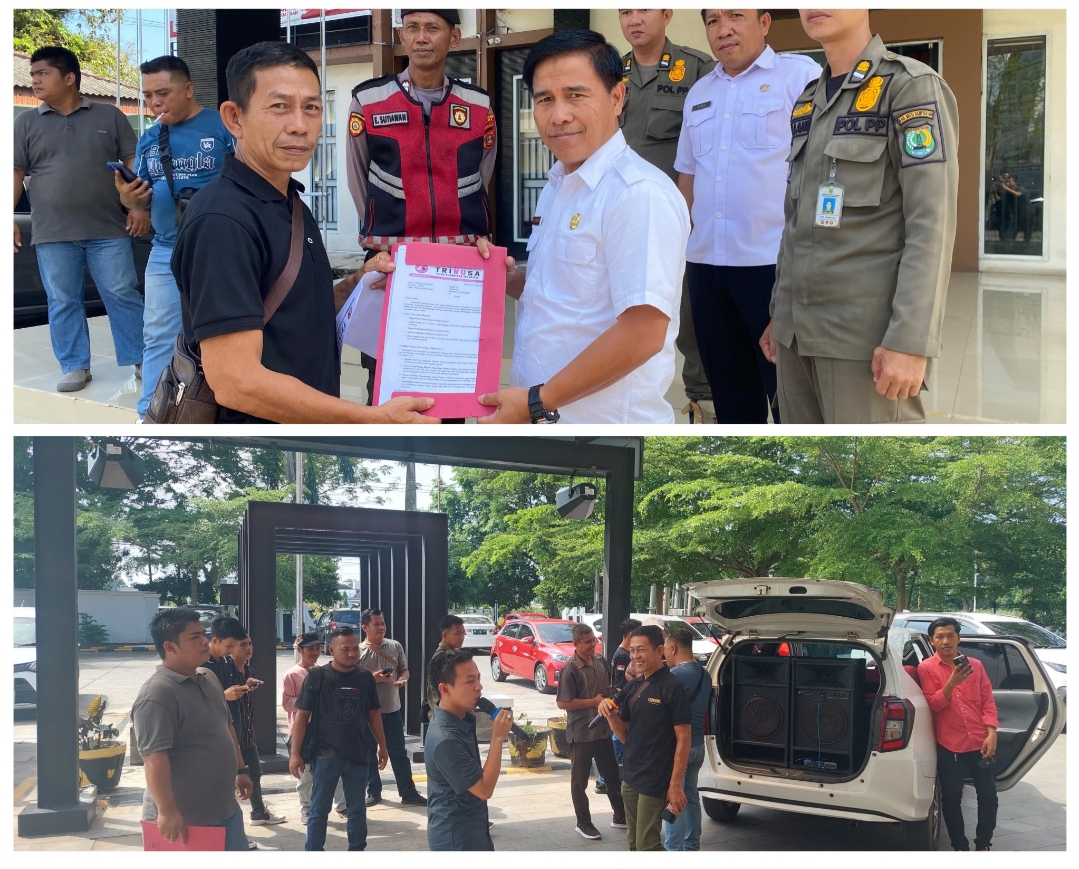 LSM Trinusa Gelar Aksi di Depan Kantor Perkim Muba dan Laporkan Dugaan Penyimpangan ke Inspektorat