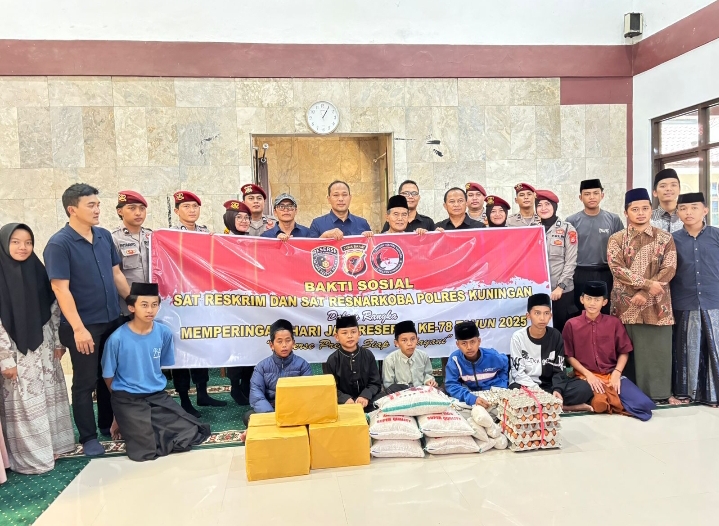 Peringatan HUT Reserse ke-78, Polres Kuningan Gelar Bakti Sosial